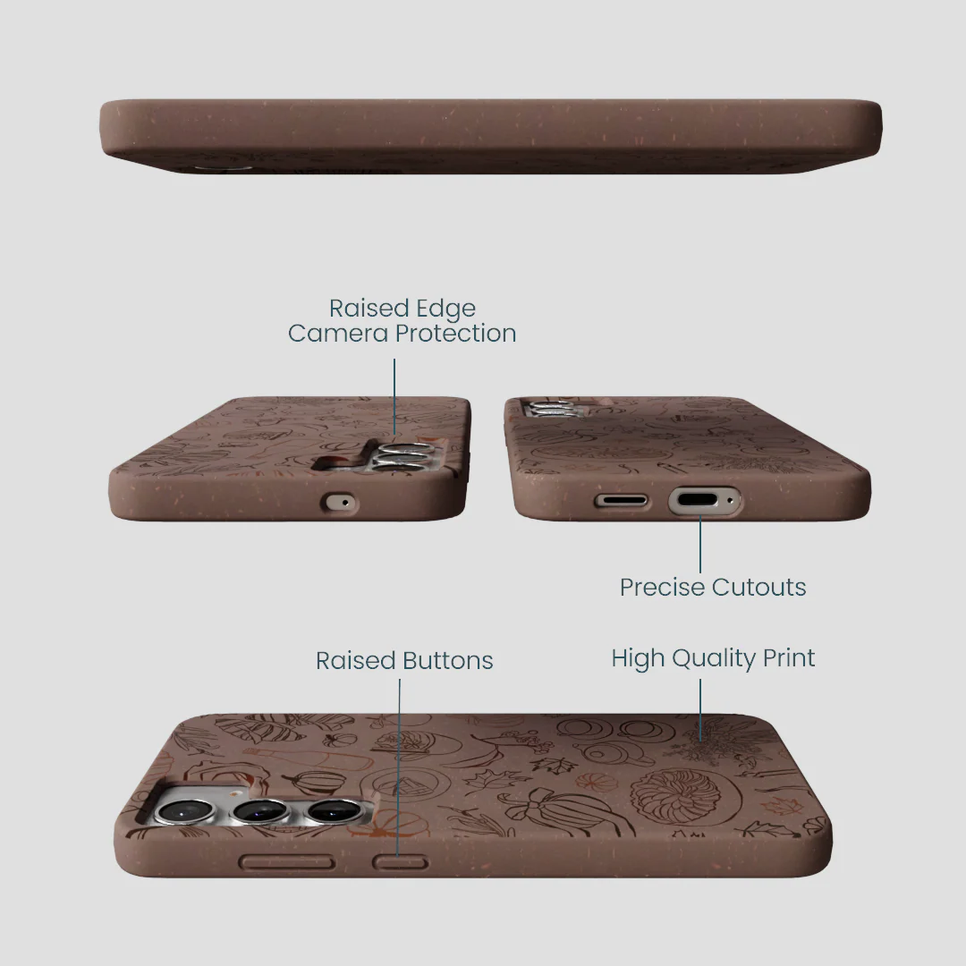 Chocolate Brown Autumn Sweets Samsung Galaxy S25+(Plus) Case - Image 3