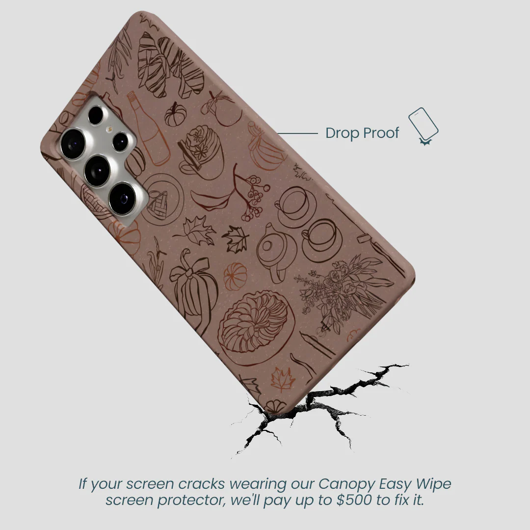 Chocolate Brown Autumn Sweets Samsung Galaxy S25 Ultra Case - Image 5
