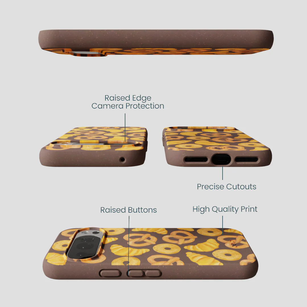 Chocolate Brown Baked Goodies Google Pixel 10/10 Pro Case - Image 3