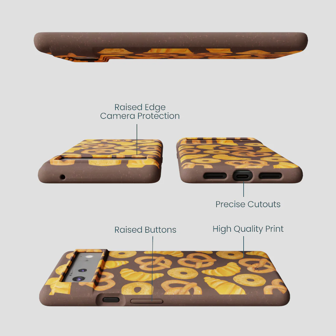 Chocolate Brown Baked Goodies Google Pixel 6a Case - Image 3