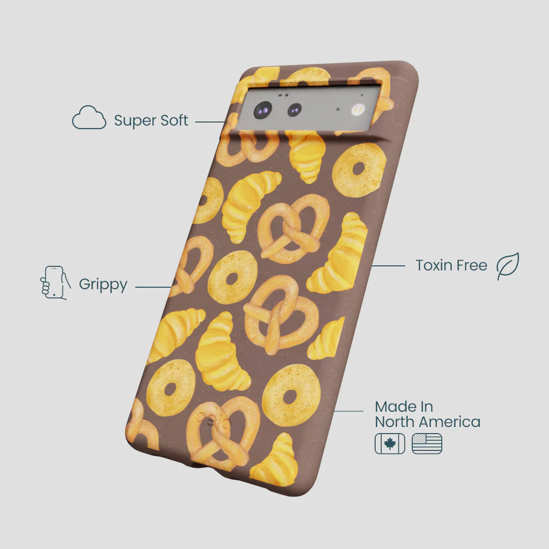 Chocolate Brown Baked Goodies Google Pixel 6a Case - Image 4
