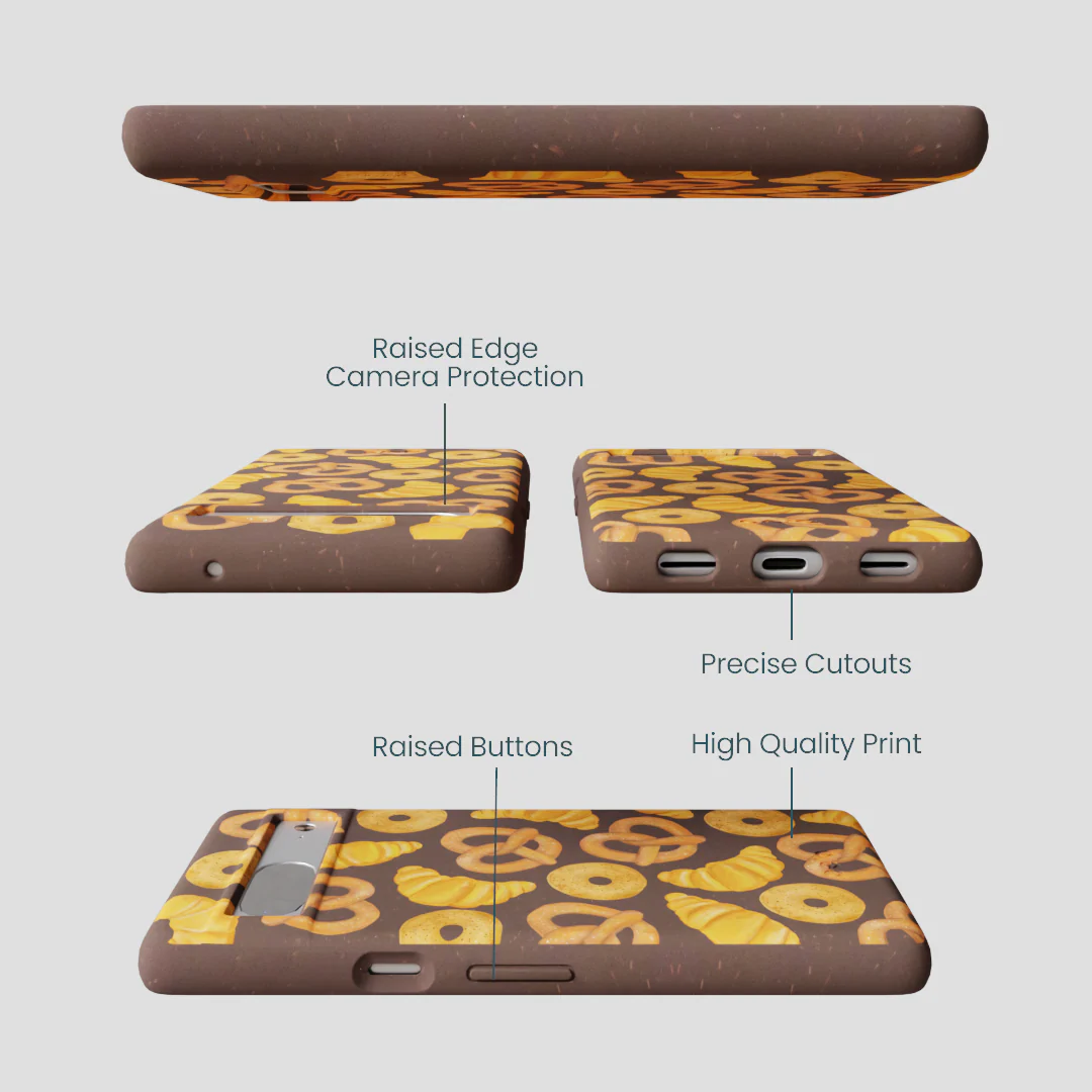 Chocolate Brown Baked Goodies Google Pixel 7a Case - Image 3
