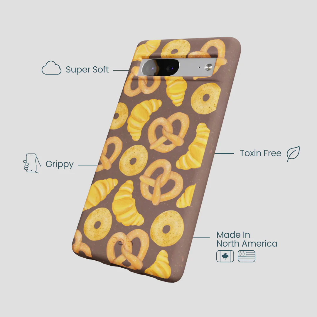Chocolate Brown Baked Goodies Google Pixel 7a Case - Image 4
