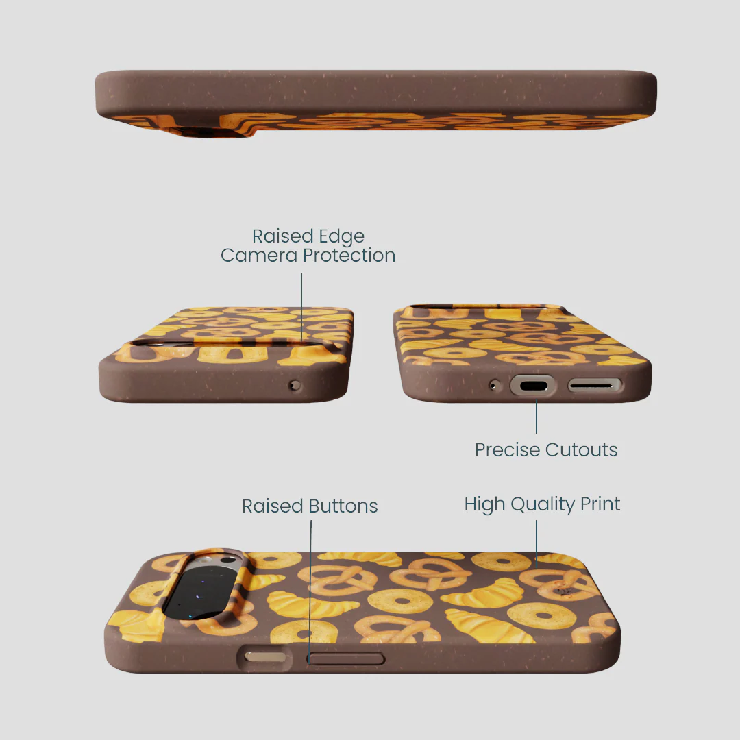 Chocolate Brown Baked Goodies Google Pixel 9/9 Pro Case - Image 3