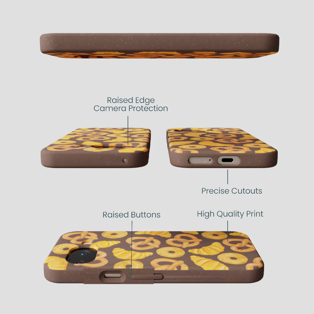 Chocolate Brown Baked Goodies Google Pixel 9a Case - Image 3