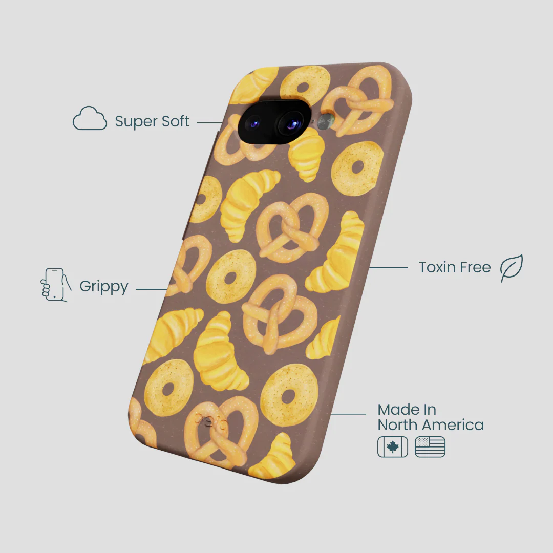 Chocolate Brown Baked Goodies Google Pixel 9a Case - Image 4
