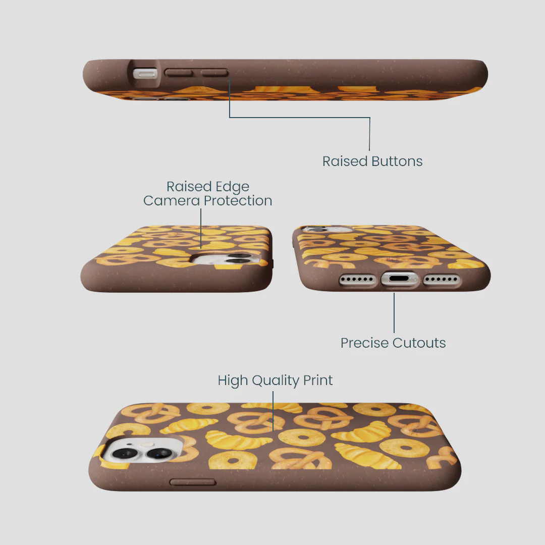 Chocolate Brown Baked Goodies iPhone 11 Case - Image 3