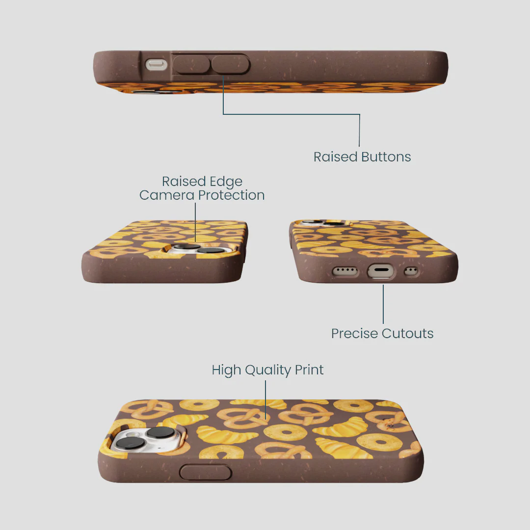 Chocolate Brown Baked Goodies iPhone 13 Mini Case - Image 3