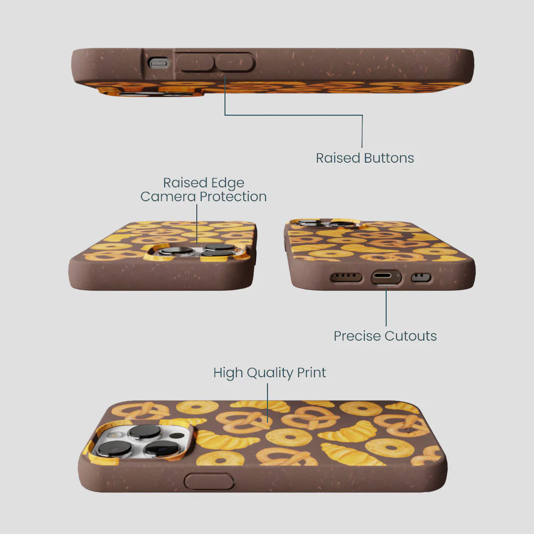 Chocolate Brown Baked Goodies iPhone 13 Pro Case - Image 3