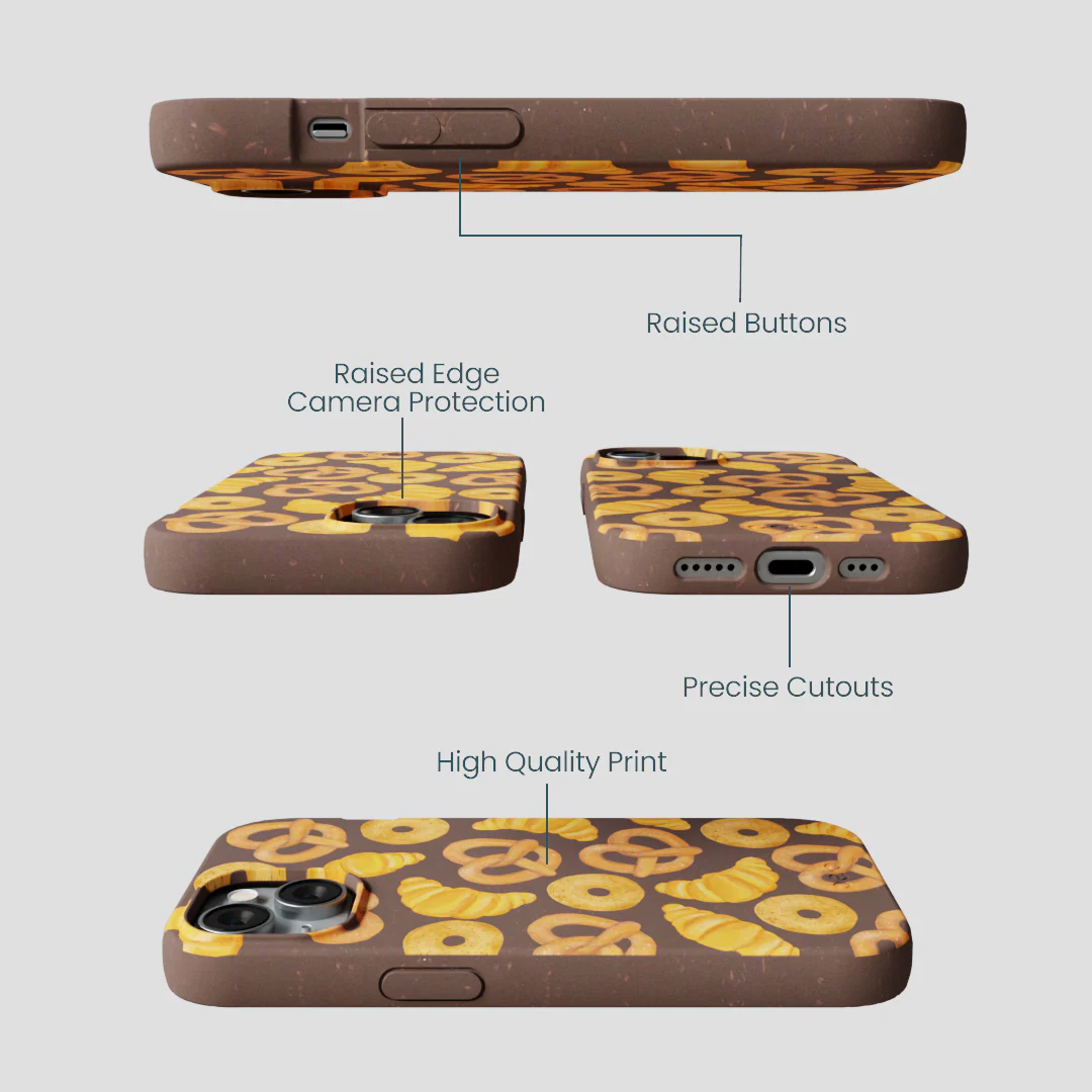 Chocolate Brown Baked Goodies iPhone 14 Case - Image 3