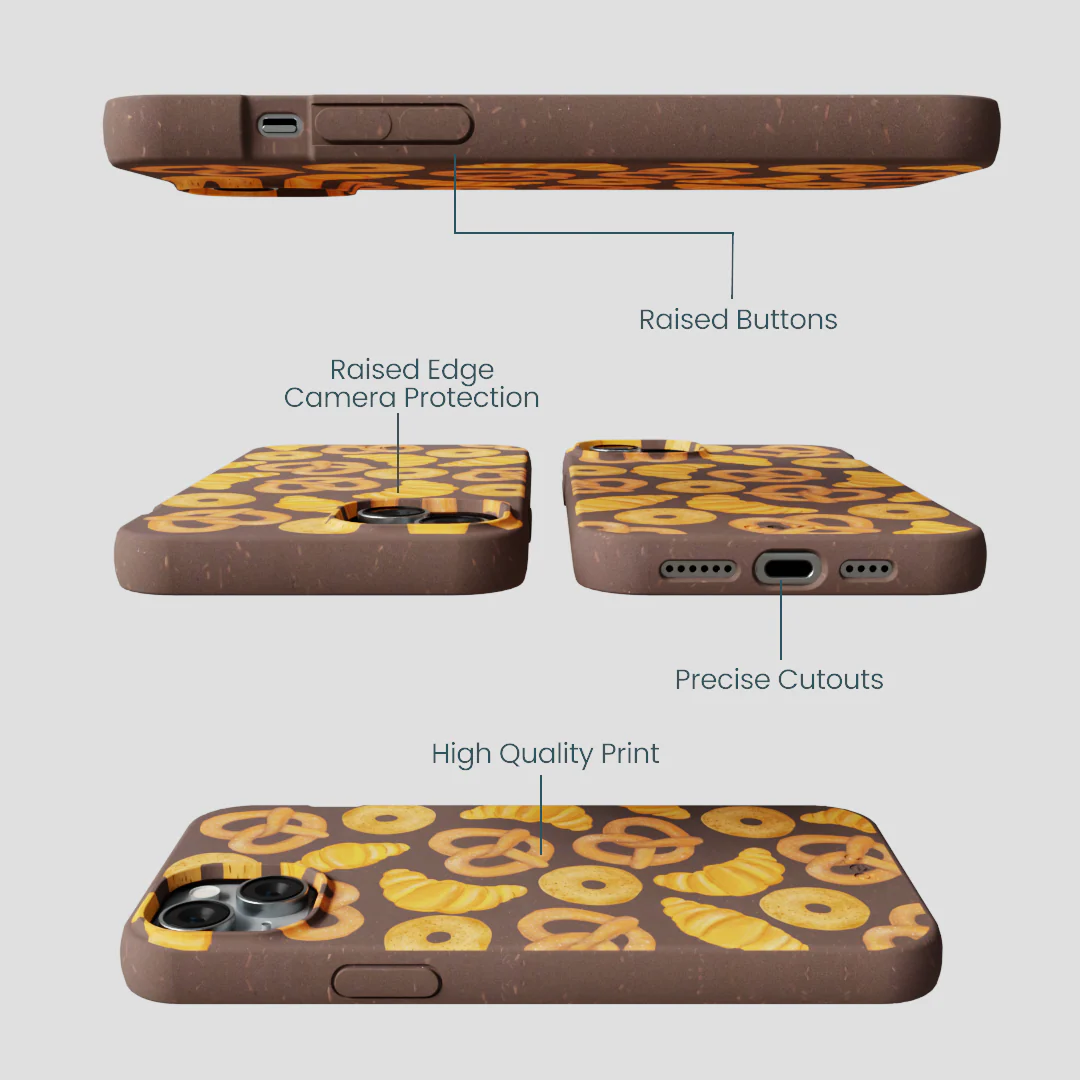 Chocolate Brown Baked Goodies iPhone 14 Plus Case - Image 3