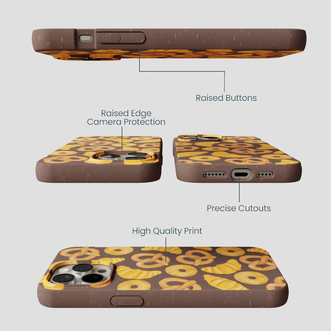 Chocolate Brown Baked Goodies iPhone 14 Pro Max Case - Image 3