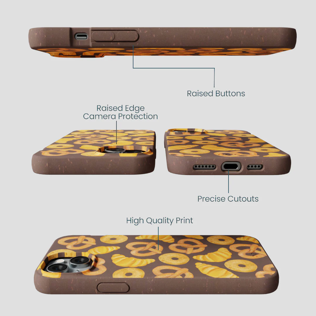 Chocolate Brown Baked Goodies iPhone 15 Plus Case - Image 3