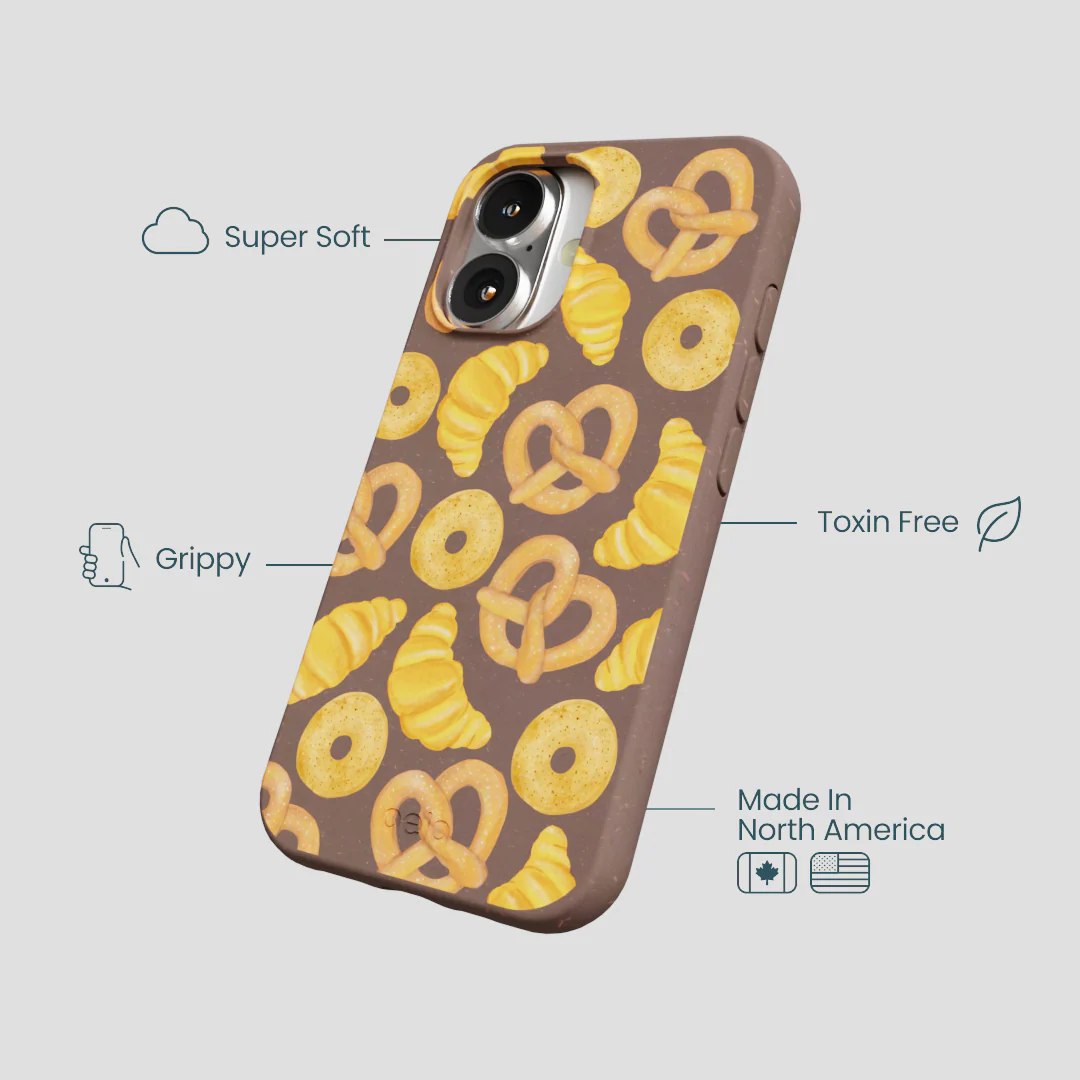 Chocolate Brown Baked Goodies iPhone 16 Case - Image 4