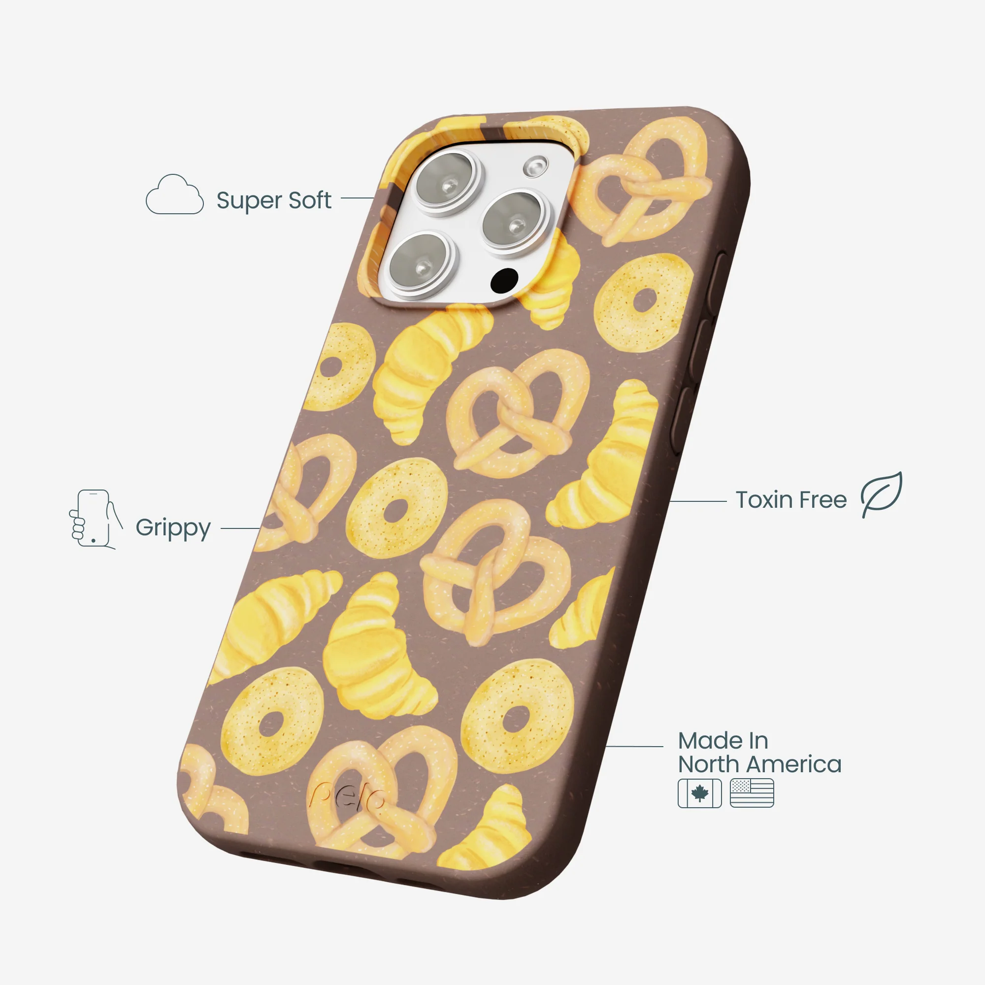 Chocolate Brown Baked Goodies iPhone 16 Pro Max Case - Image 4