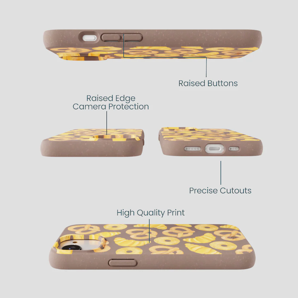 Chocolate Brown Baked Goodies iPhone 16e/17e Case - Image 3
