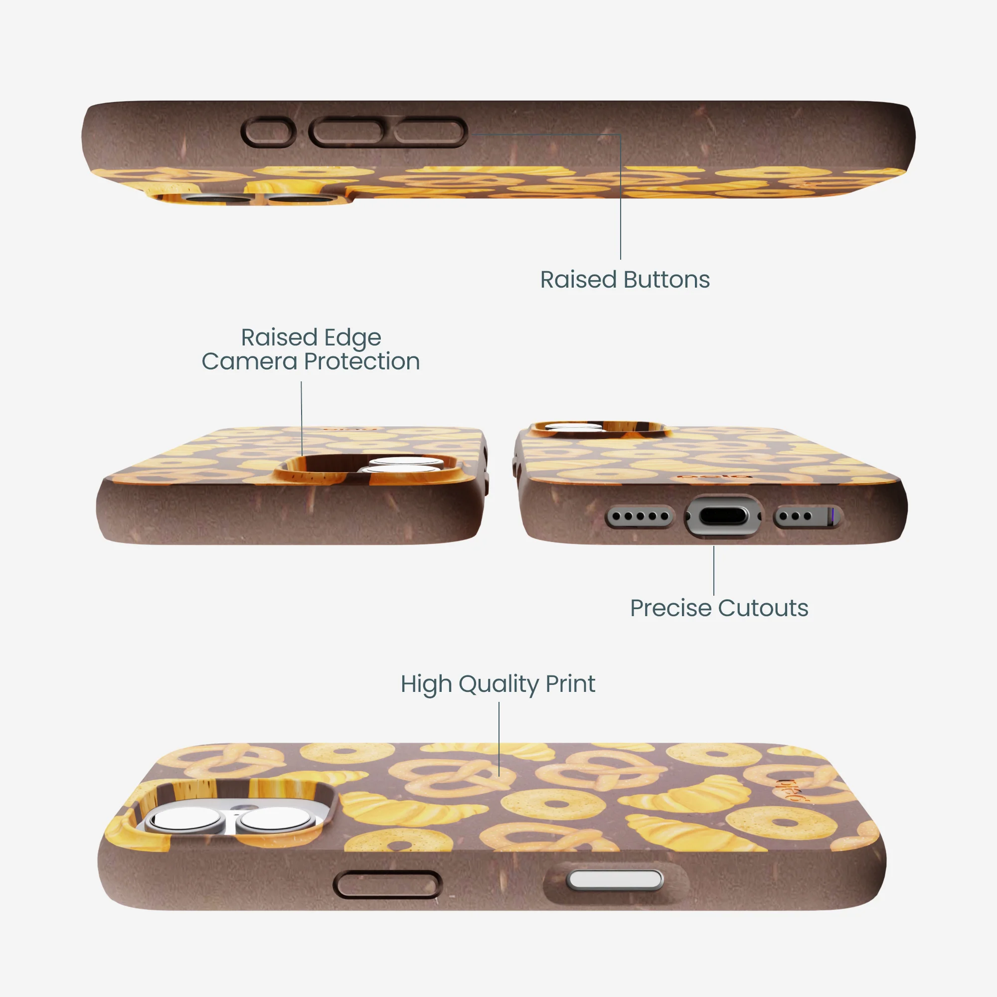Chocolate Brown Baked Goodies iPhone 17 Case - Image 3
