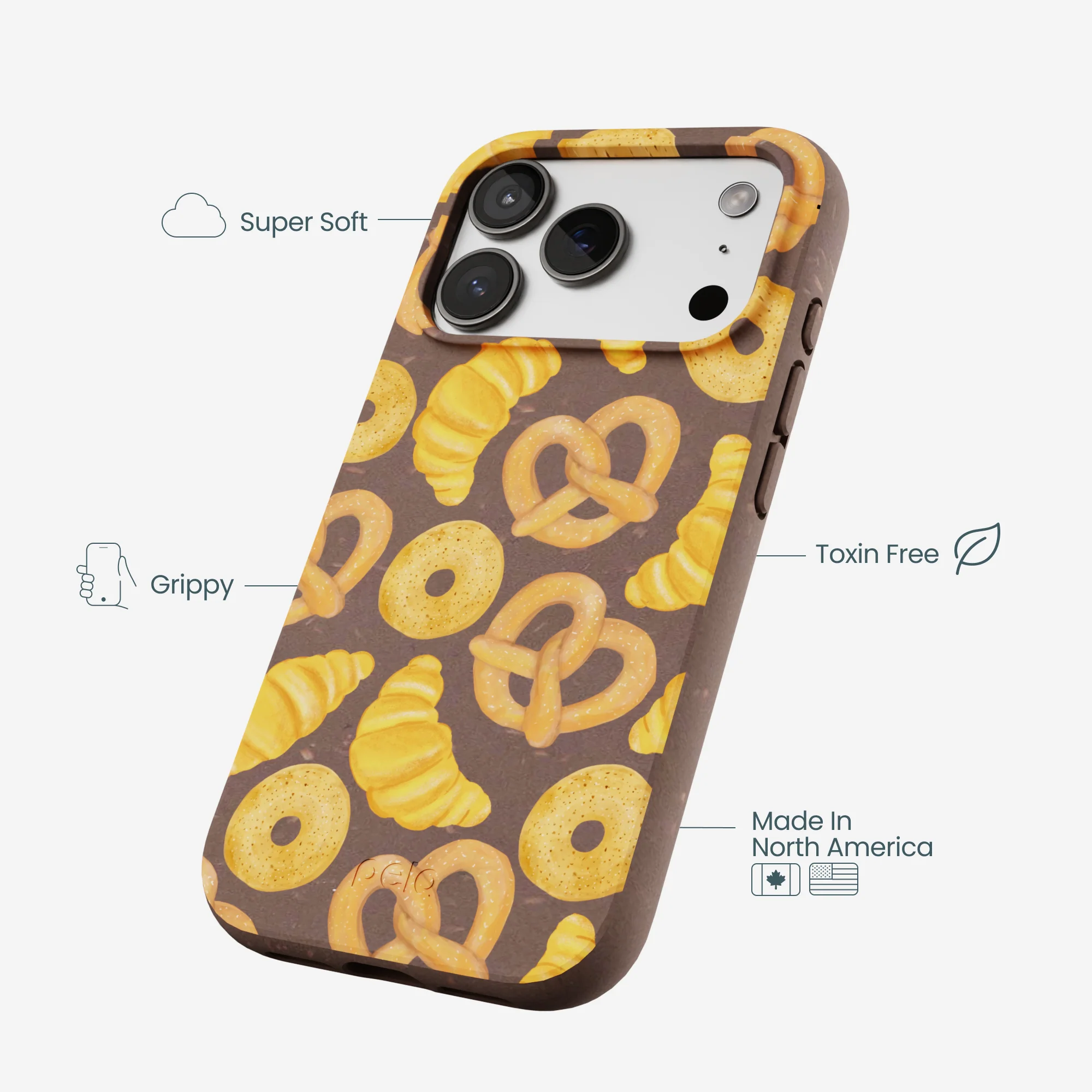 Chocolate Brown Baked Goodies iPhone 17 Pro Case - Image 4