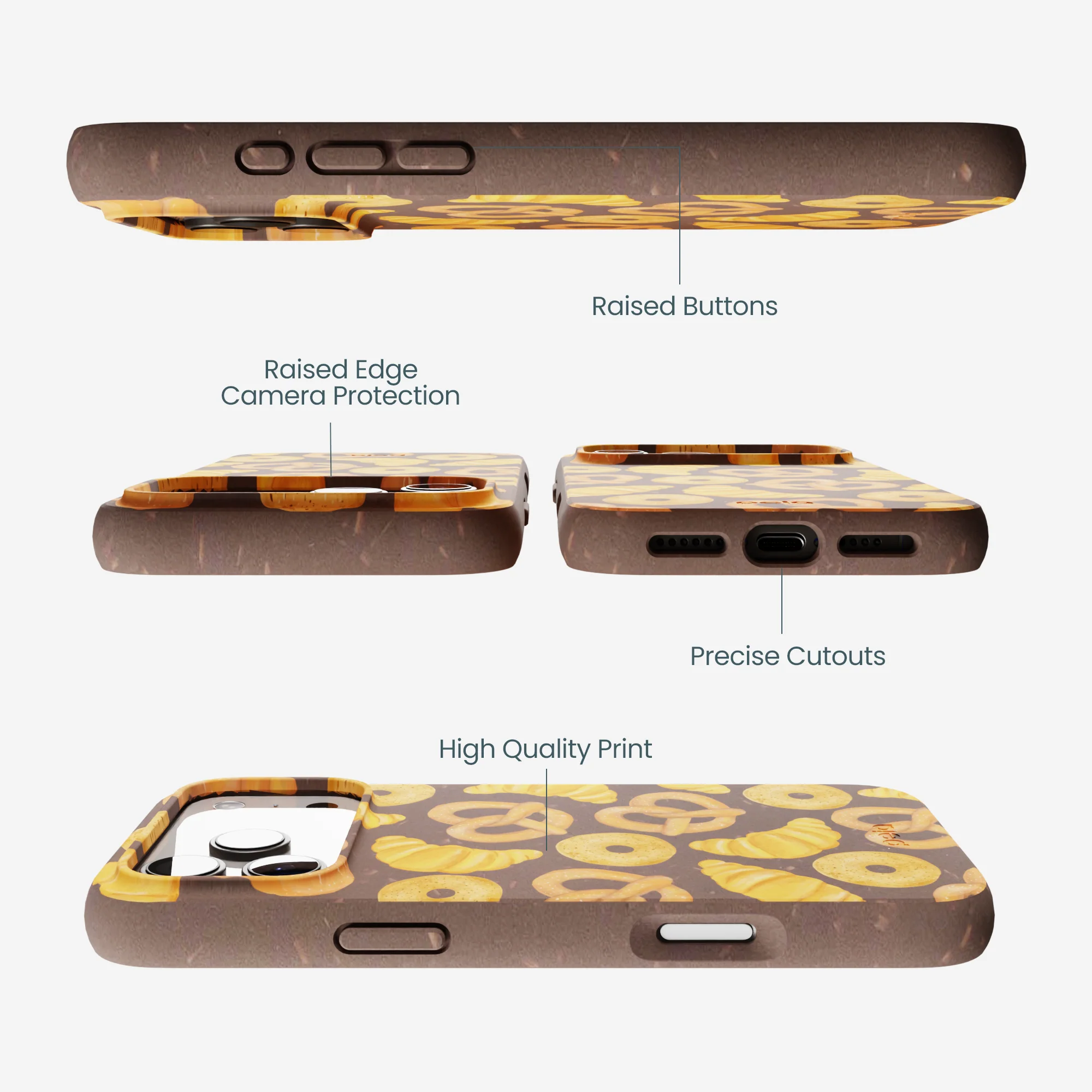 Chocolate Brown Baked Goodies iPhone 17 Pro Max Case - Image 3