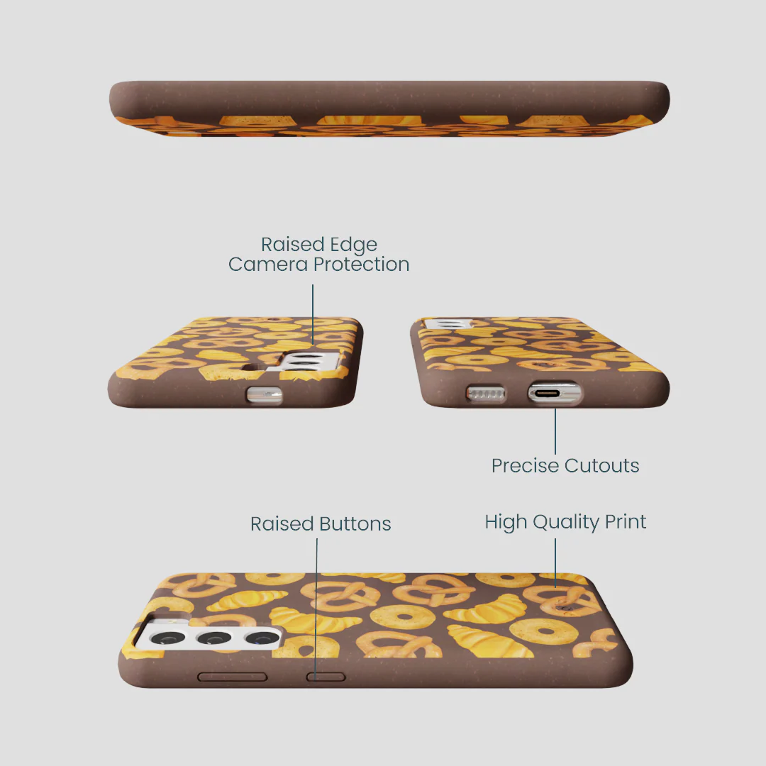 Chocolate Brown Baked Goodies Samsung Galaxy S22 Case - Image 3