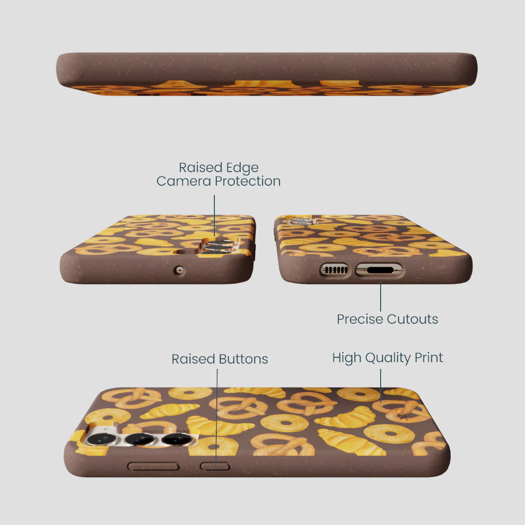 Chocolate Brown Baked Goodies Samsung Galaxy S23+(Plus) Case - Image 3
