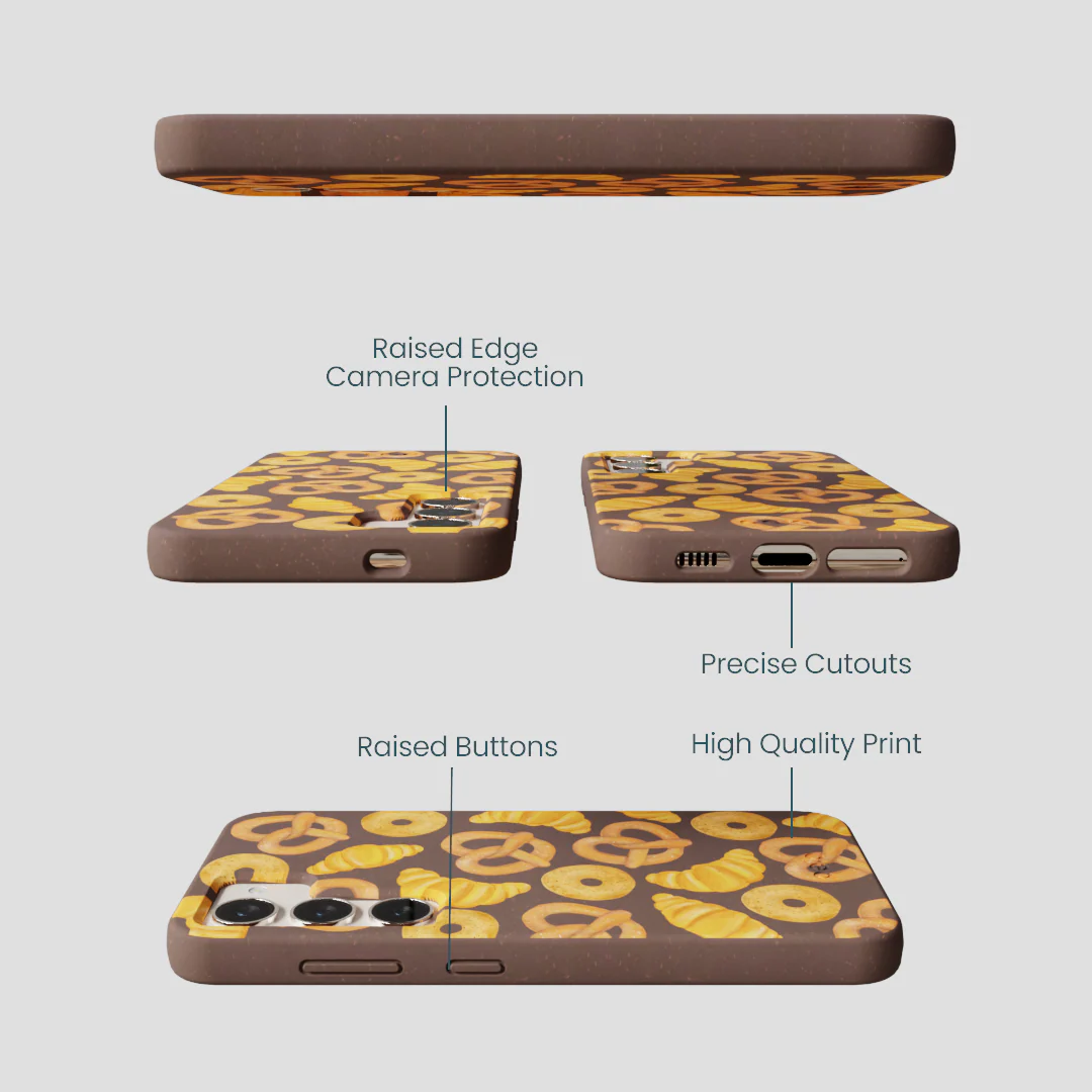Chocolate Brown Baked Goodies Samsung Galaxy S24 Case - Image 3