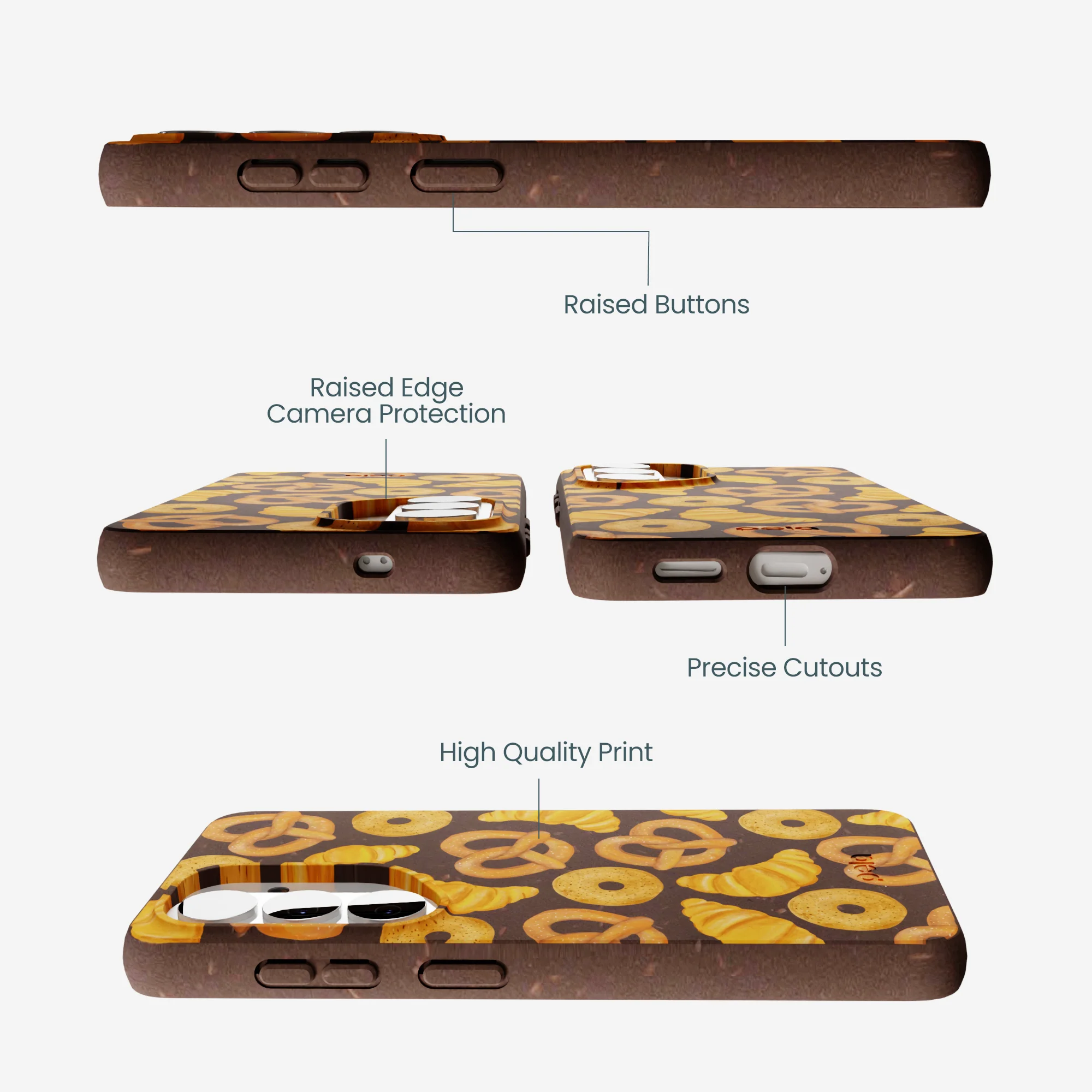 Chocolate Brown Baked Goodies Samsung Galaxy S26 Case - Image 3