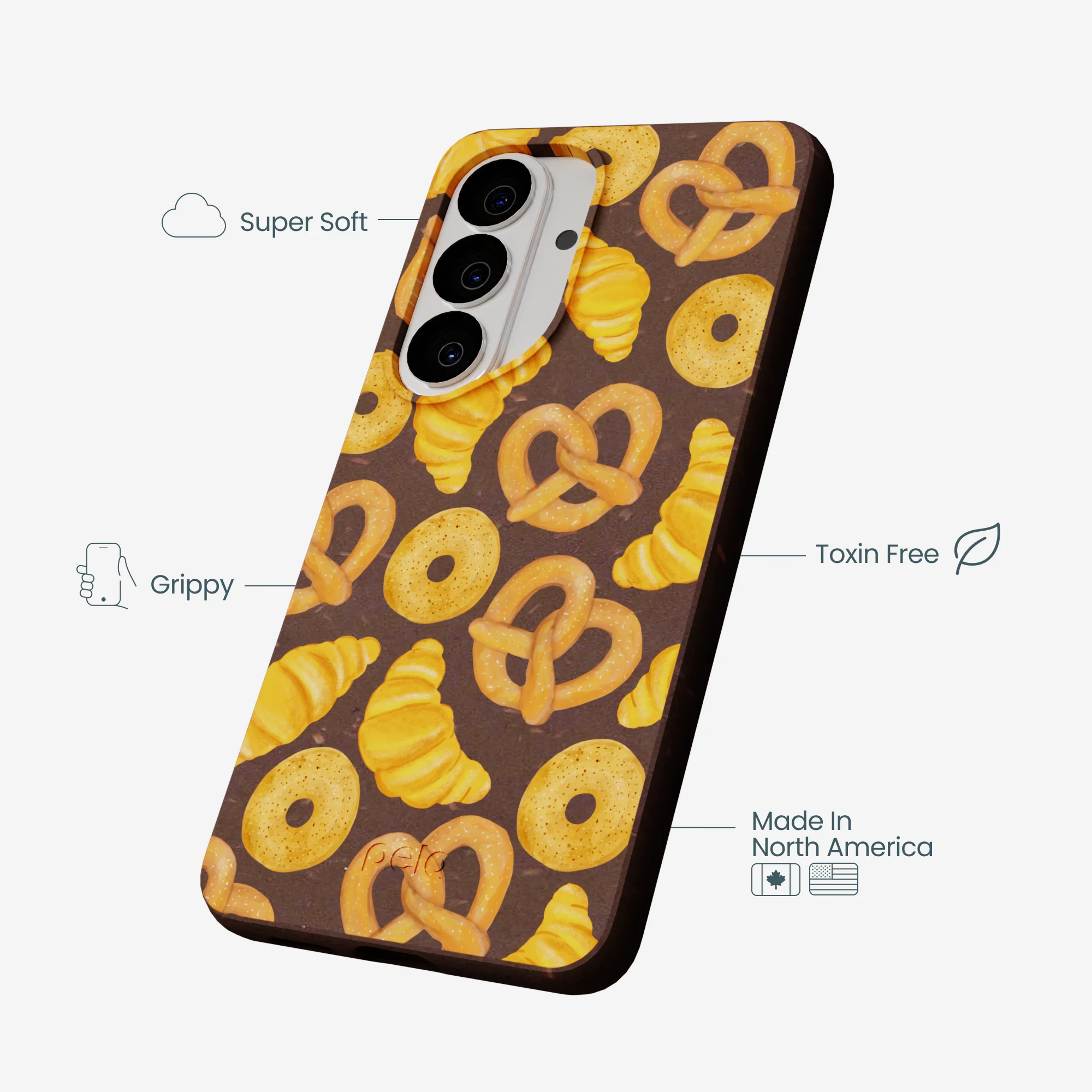 Chocolate Brown Baked Goodies Samsung Galaxy S26 Case - Image 4