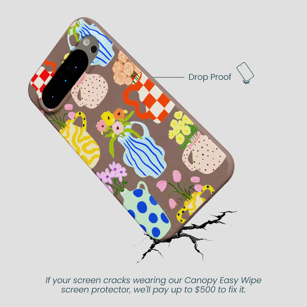 Chocolate Brown Bloom Ceramics Google Pixel 9 Pro XL Case - Image 4