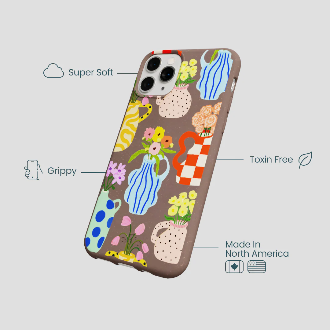 Chocolate Brown Bloom Ceramics iPhone 11 Pro Case - Image 4
