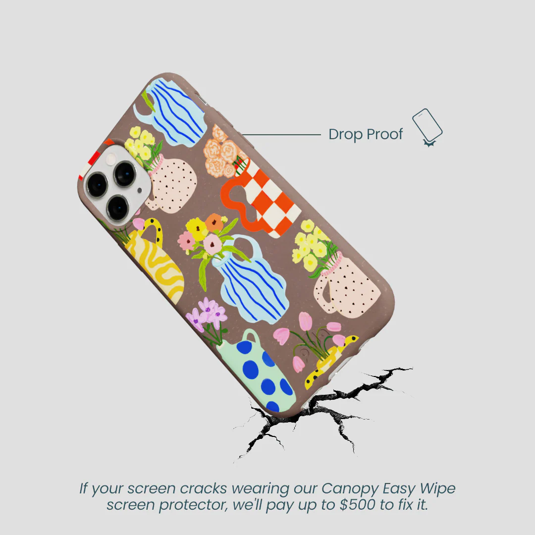 Chocolate Brown Bloom Ceramics iPhone 11 Pro Case - Image 5