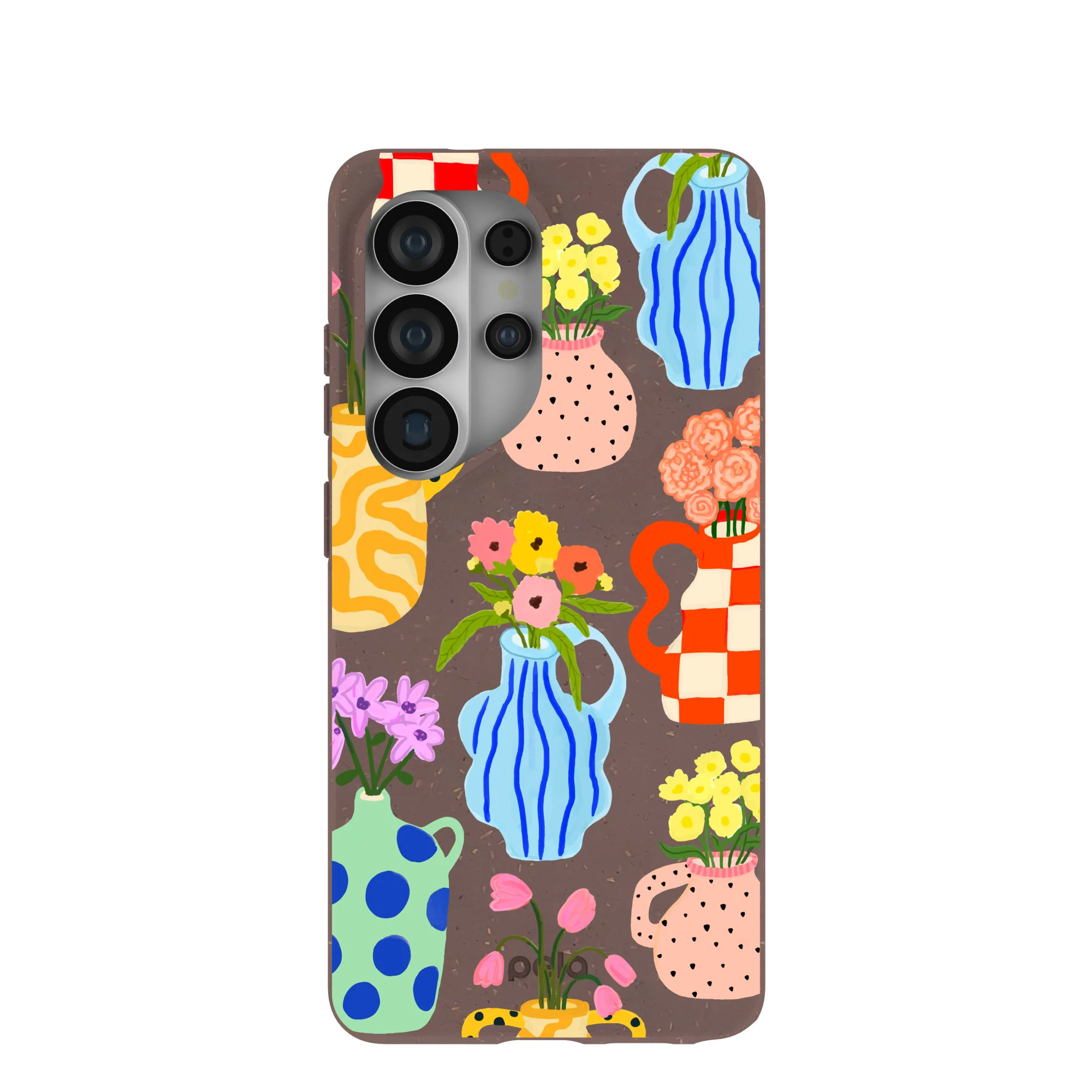 Chocolate Brown Bloom Ceramics Samsung Galaxy S26 Ultra Case
