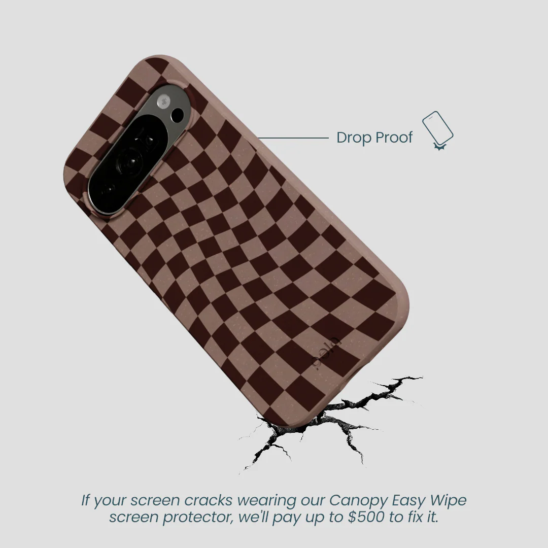 Chocolate Brown Cafe Check Google Pixel 10/10 Pro Case - Image 5
