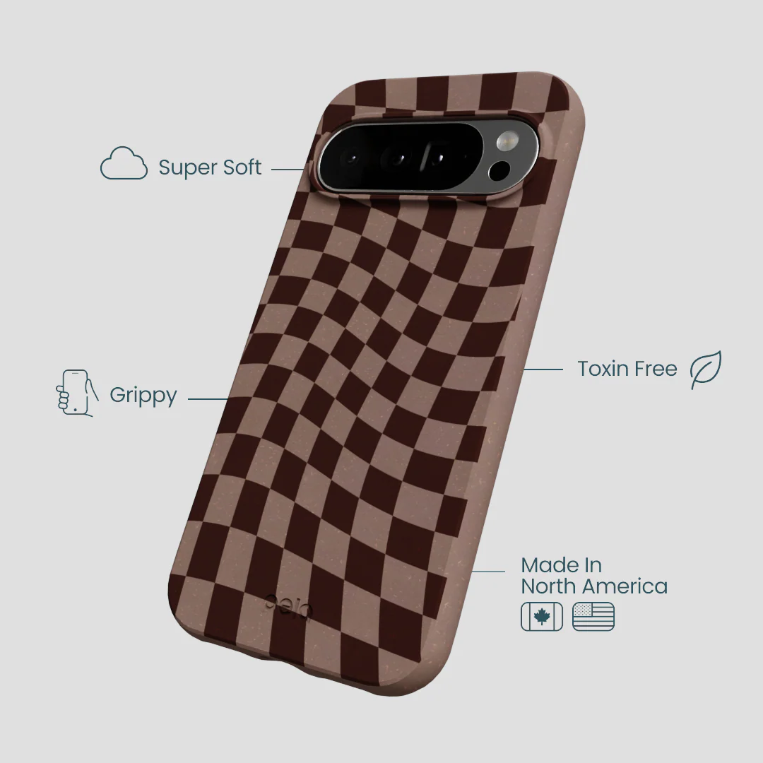 Chocolate Brown Cafe Check Google Pixel 10 Pro XL Case - Image 4
