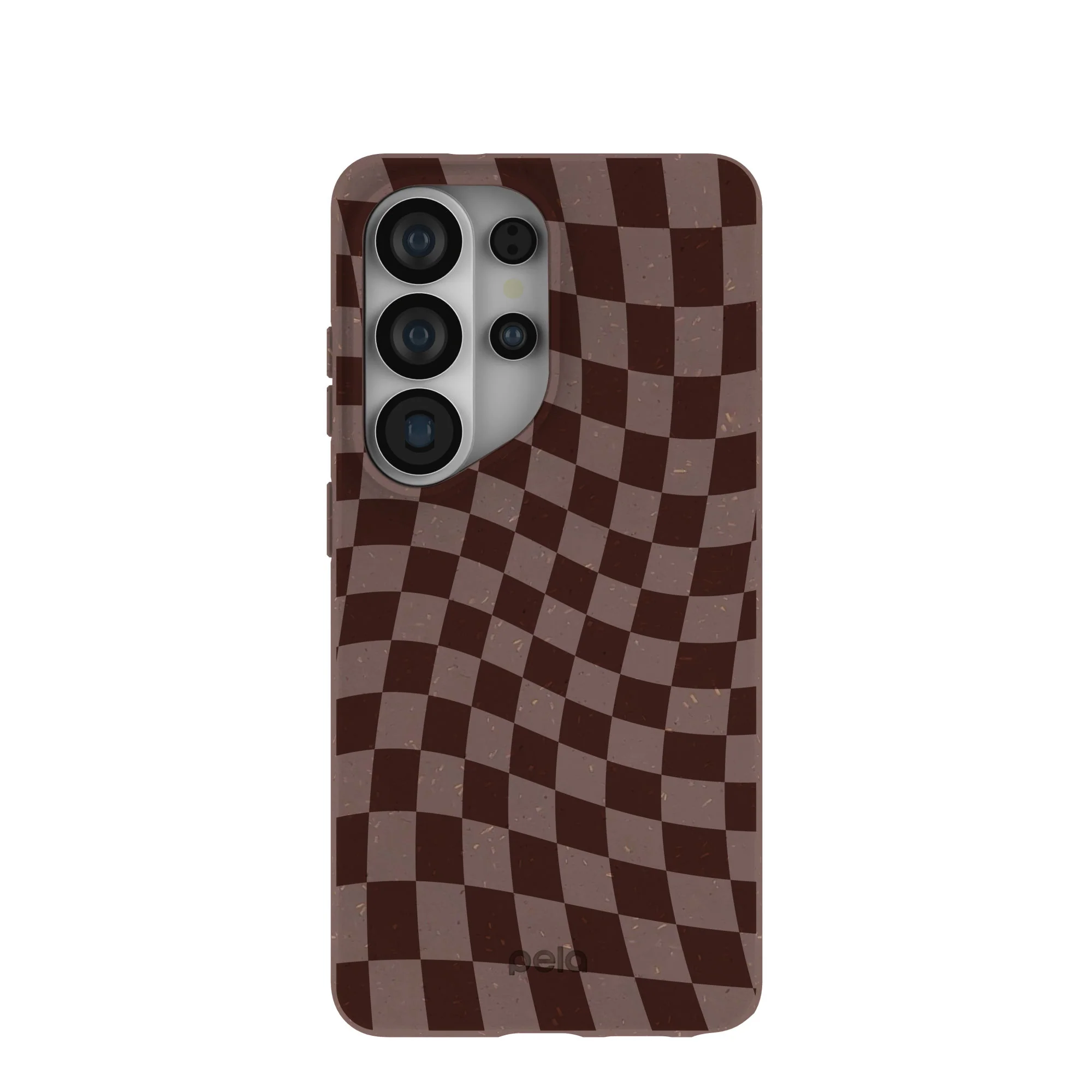 Chocolate Brown Cafe Check Samsung Galaxy S26 Ultra Case