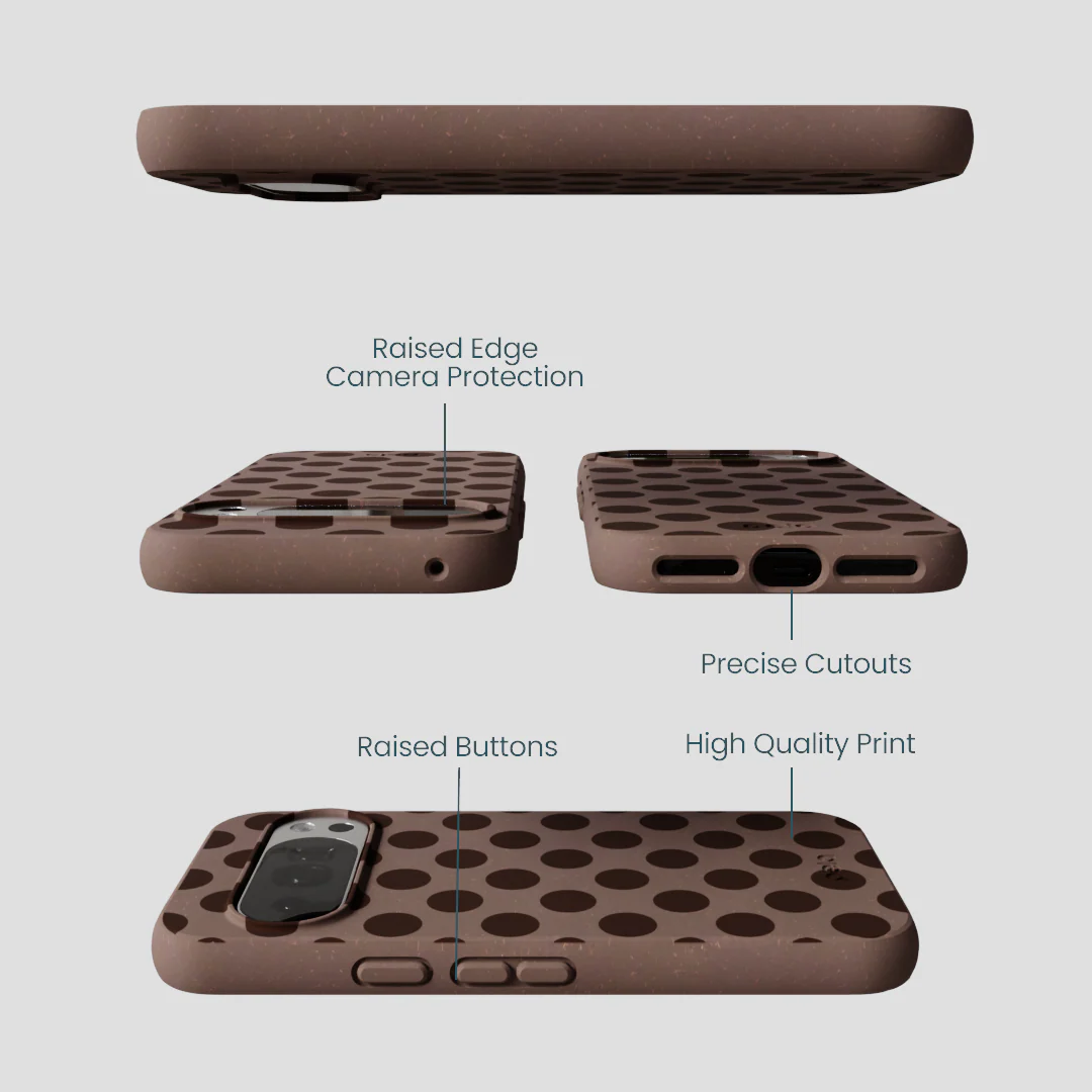 Chocolate Brown Cocoa Sprinkle Google Pixel 10/10 Pro Case - Image 3