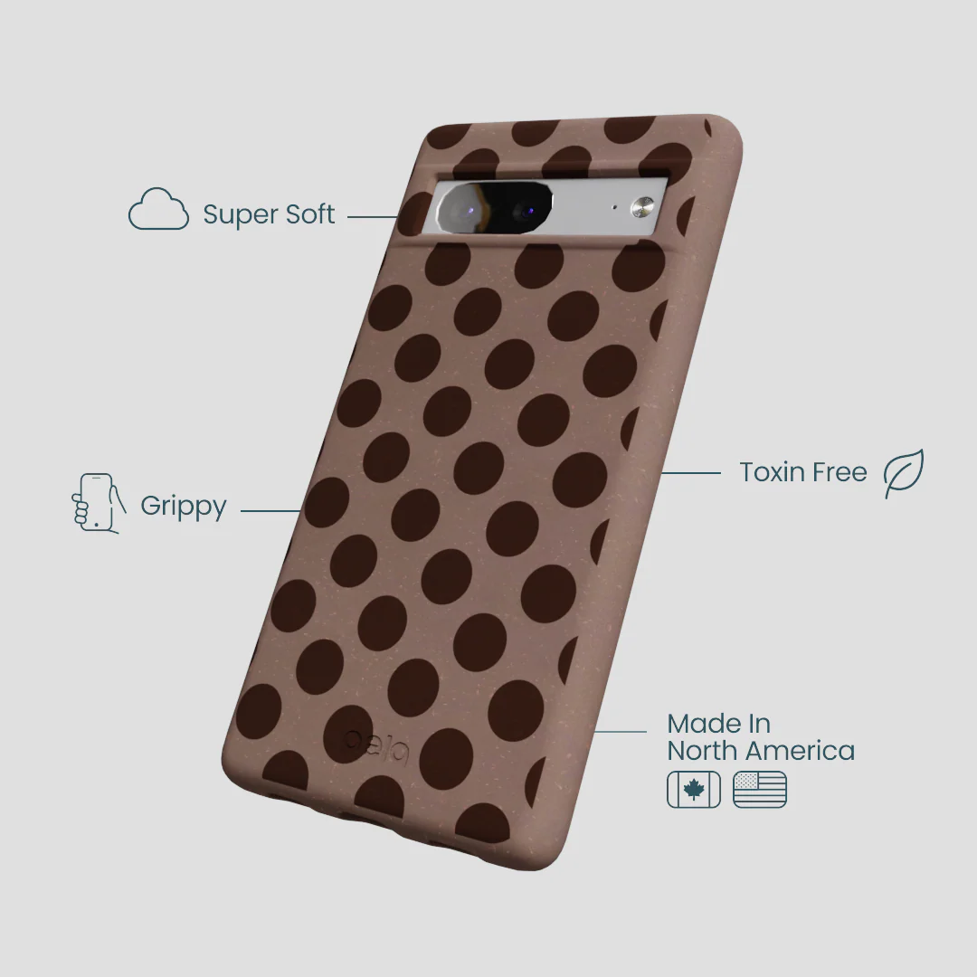 Chocolate Brown Cocoa Sprinkle Google Pixel 7 Case - Image 4