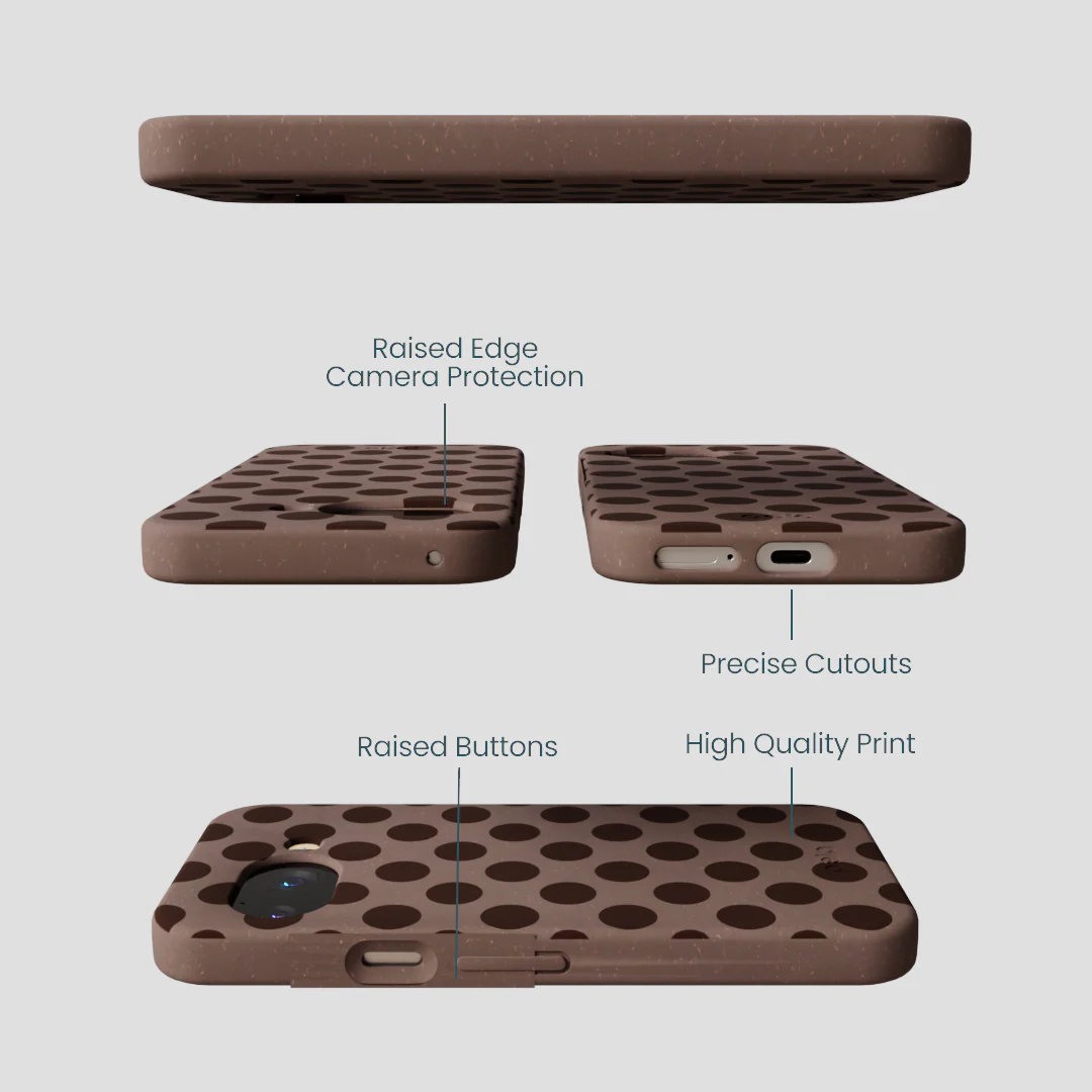 Chocolate Brown Cocoa Sprinkle Google Pixel 9a Case - Image 3
