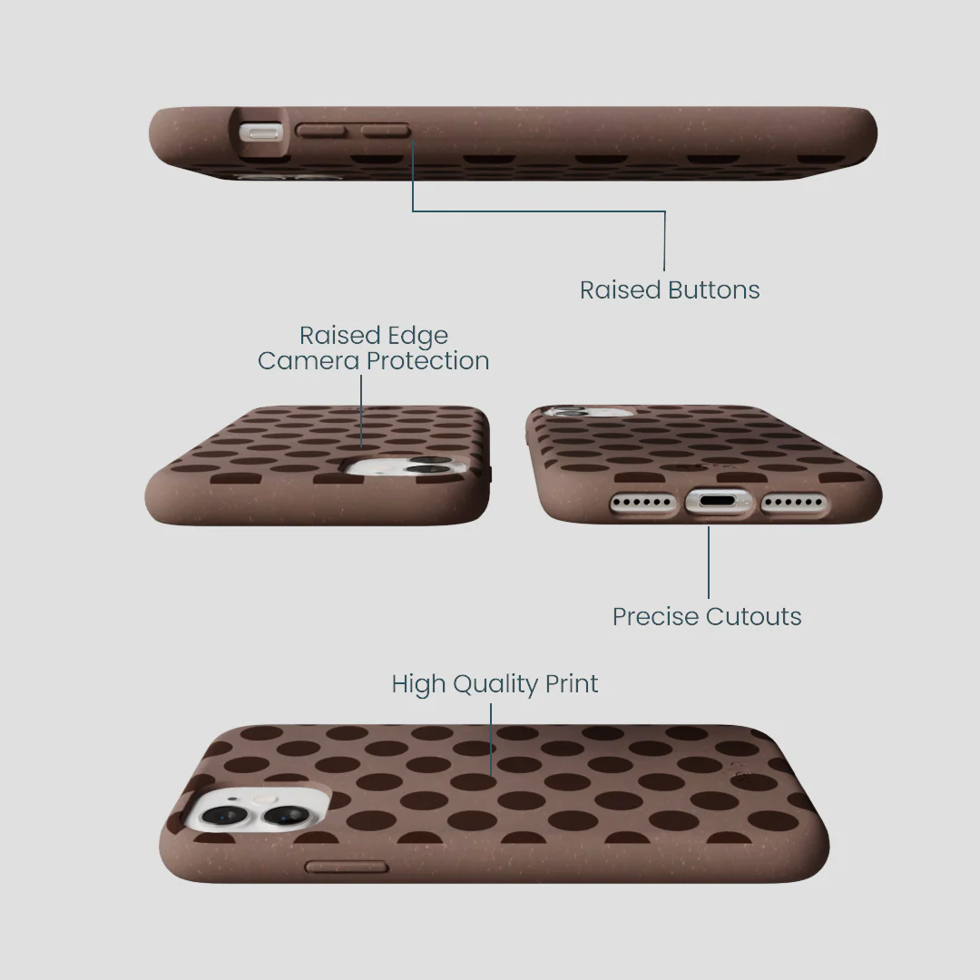 Chocolate Brown Cocoa Sprinkle iPhone 11 Case - Image 3