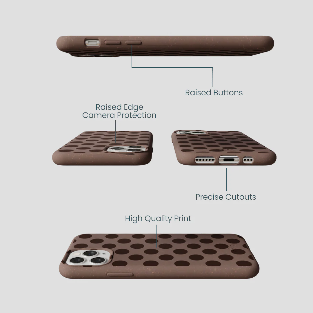 Chocolate Brown Cocoa Sprinkle iPhone 11 Pro Case - Image 3