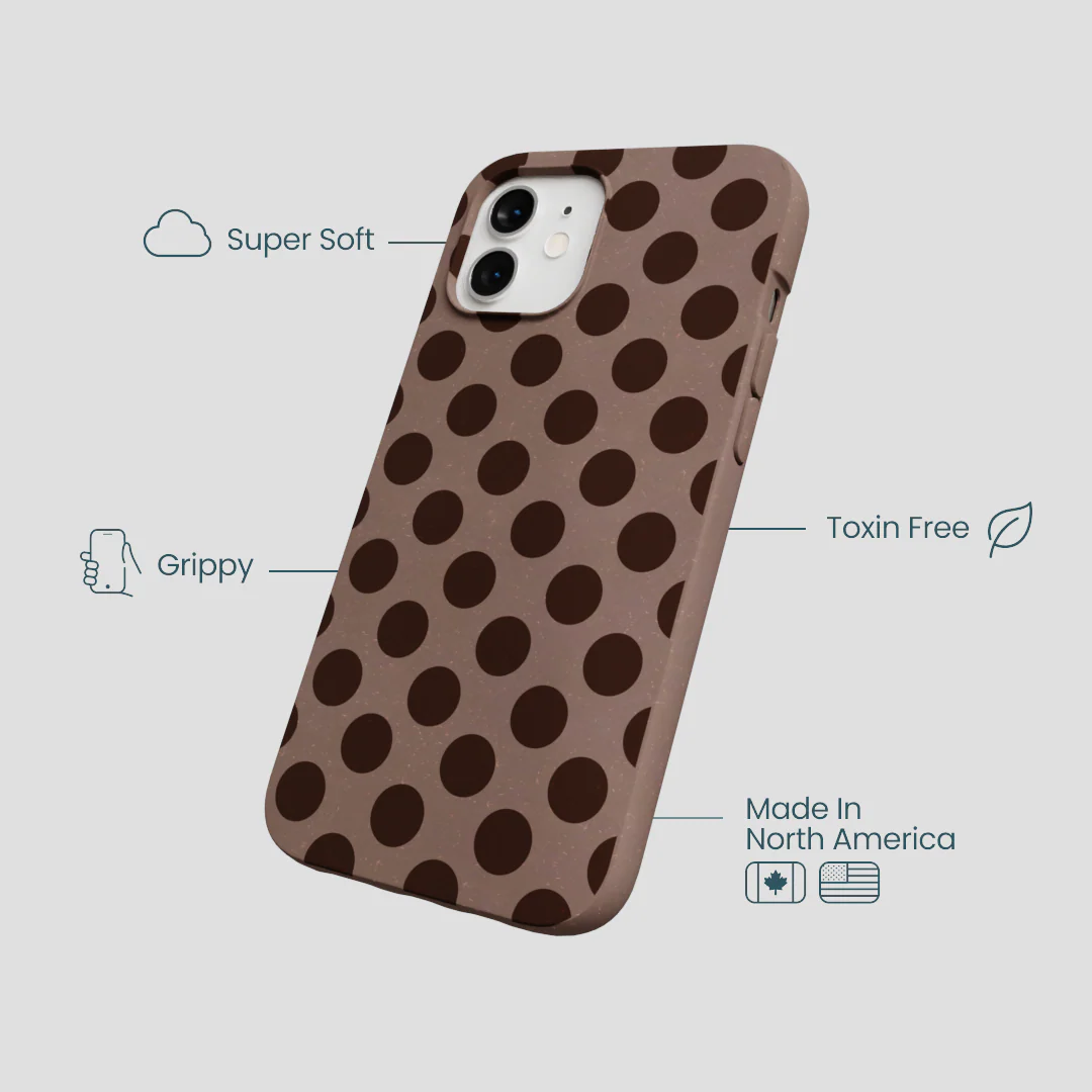 Chocolate Brown Cocoa Sprinkle iPhone 12/ iPhone 12 Pro Case - Image 4