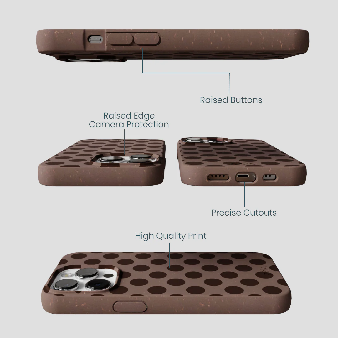 Chocolate Brown Cocoa Sprinkle iPhone 13 Pro Max Case - Image 3