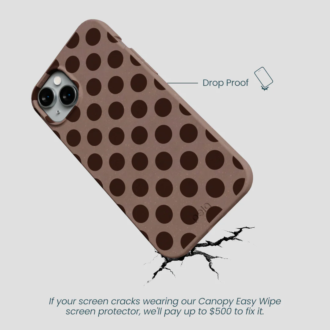 Chocolate Brown Cocoa Sprinkle iPhone 14 Plus Case - Image 5