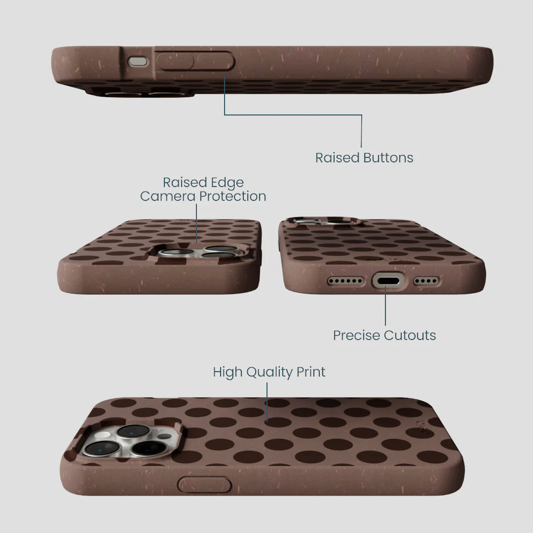 Chocolate Brown Cocoa Sprinkle iPhone 15 Pro Max Case - Image 3