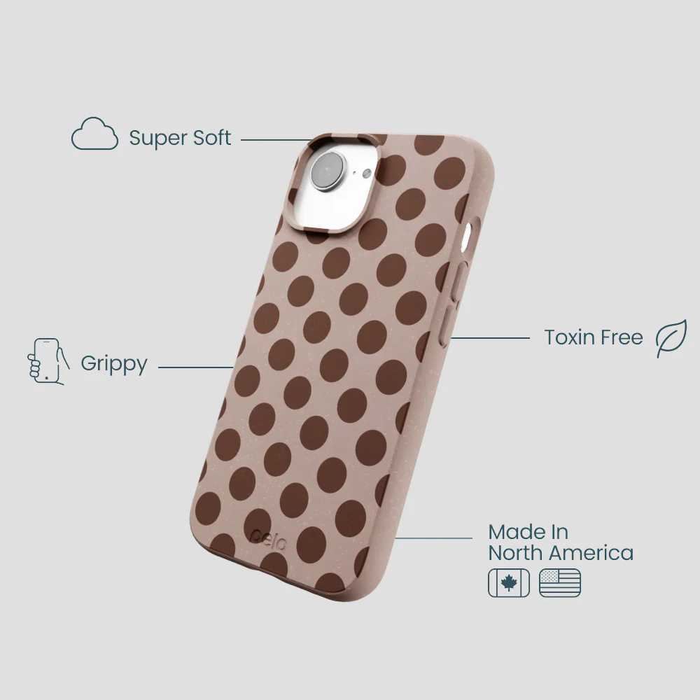 Chocolate Brown Cocoa Sprinkle iPhone 16e/17e Case - Image 4