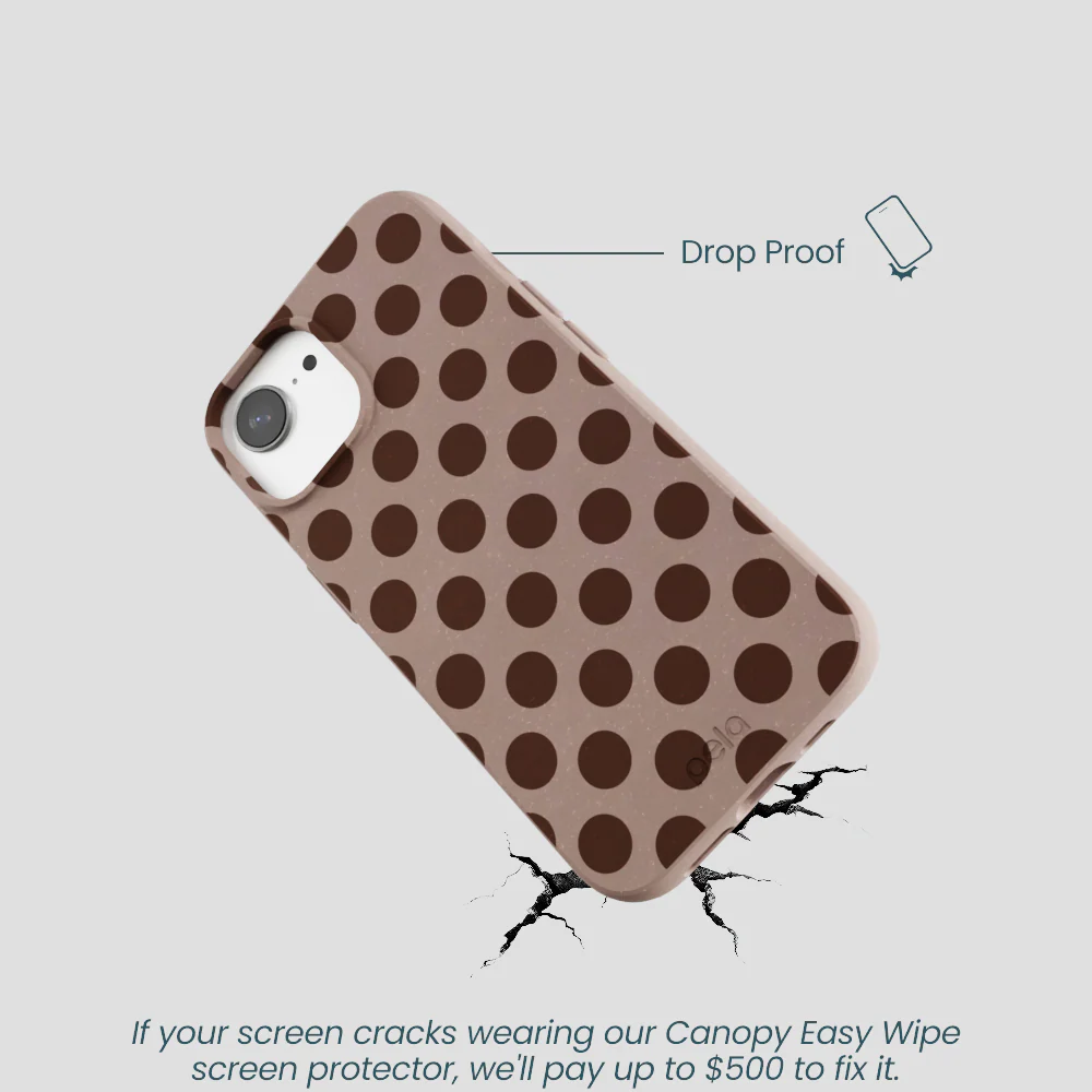 Chocolate Brown Cocoa Sprinkle iPhone 16e/17e Case - Image 5