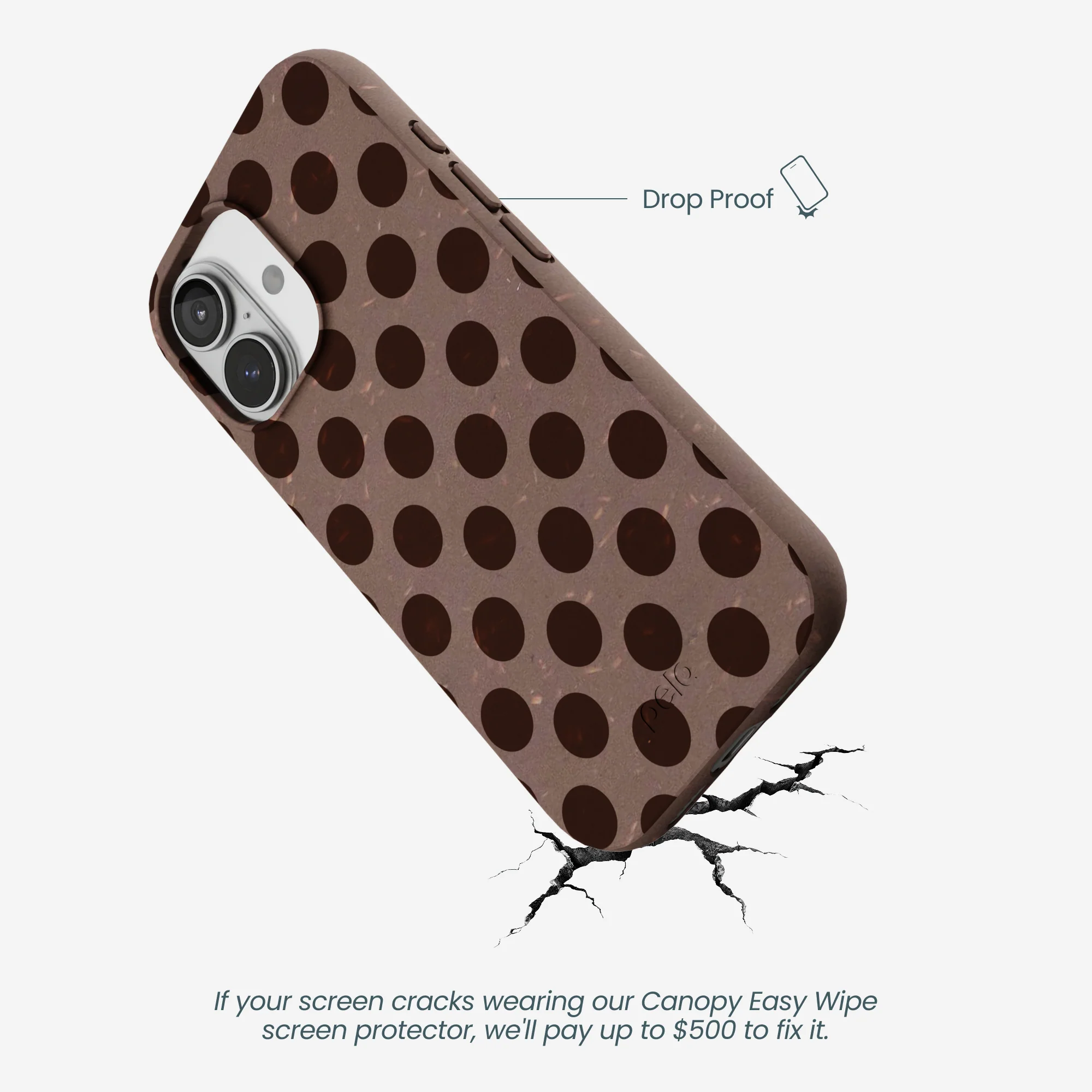 Chocolate Brown Cocoa Sprinkle iPhone 17 Case - Image 5