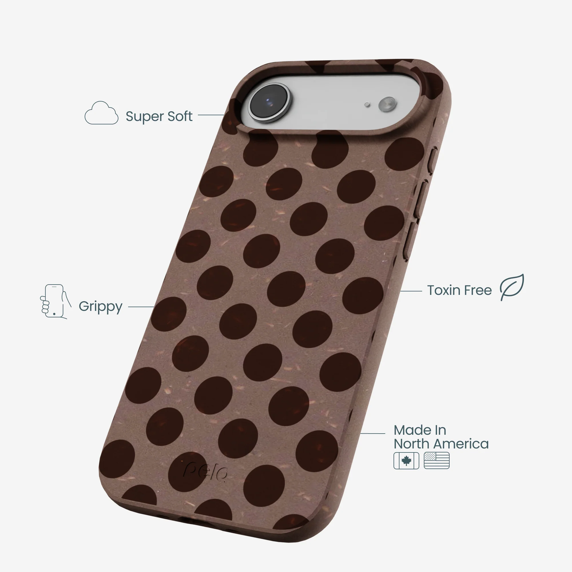 Chocolate Brown Cocoa Sprinkle iPhone Air Case - Image 4