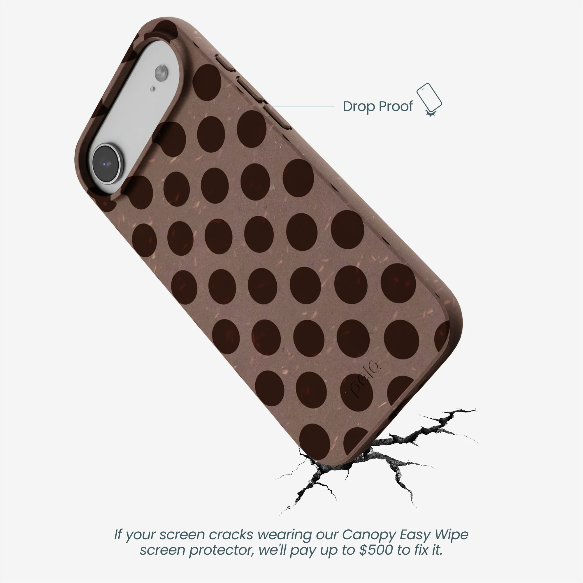 Chocolate Brown Cocoa Sprinkle iPhone Air Case - Image 5