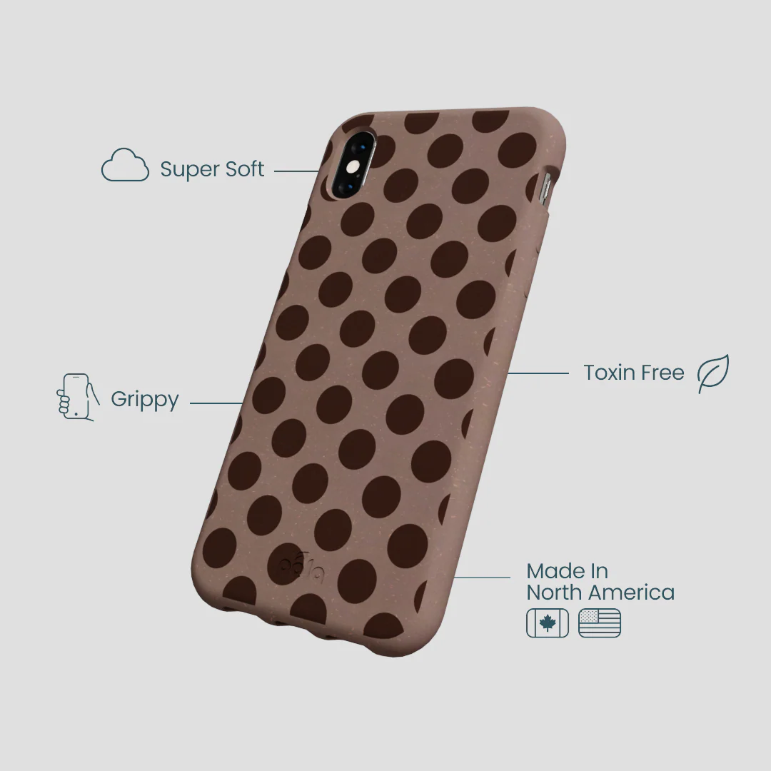 Chocolate Brown Cocoa Sprinkle iPhone XR Case - Image 4